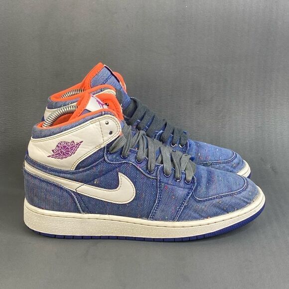 Nike Air Jordan 1 Retro High GS 'Deep Royal' sneaker shoes size 5.5Y - Picture 1 of 8